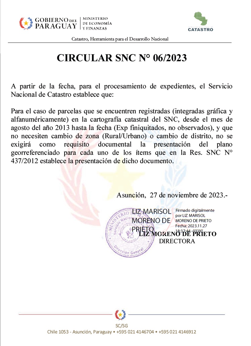 CIRCULAR SNC N° 06-2023 -